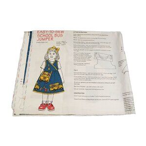 Daisy Kingdom Rockin Rudi Jumper Sewing Panel Sizes 2-6 - Cut & Sew Cotton 1998